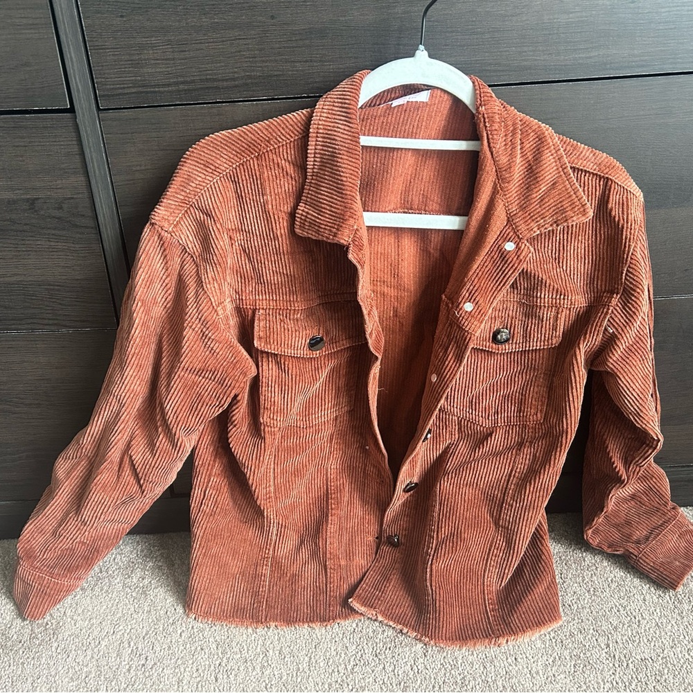 Pink Lily Corduroy Button Up